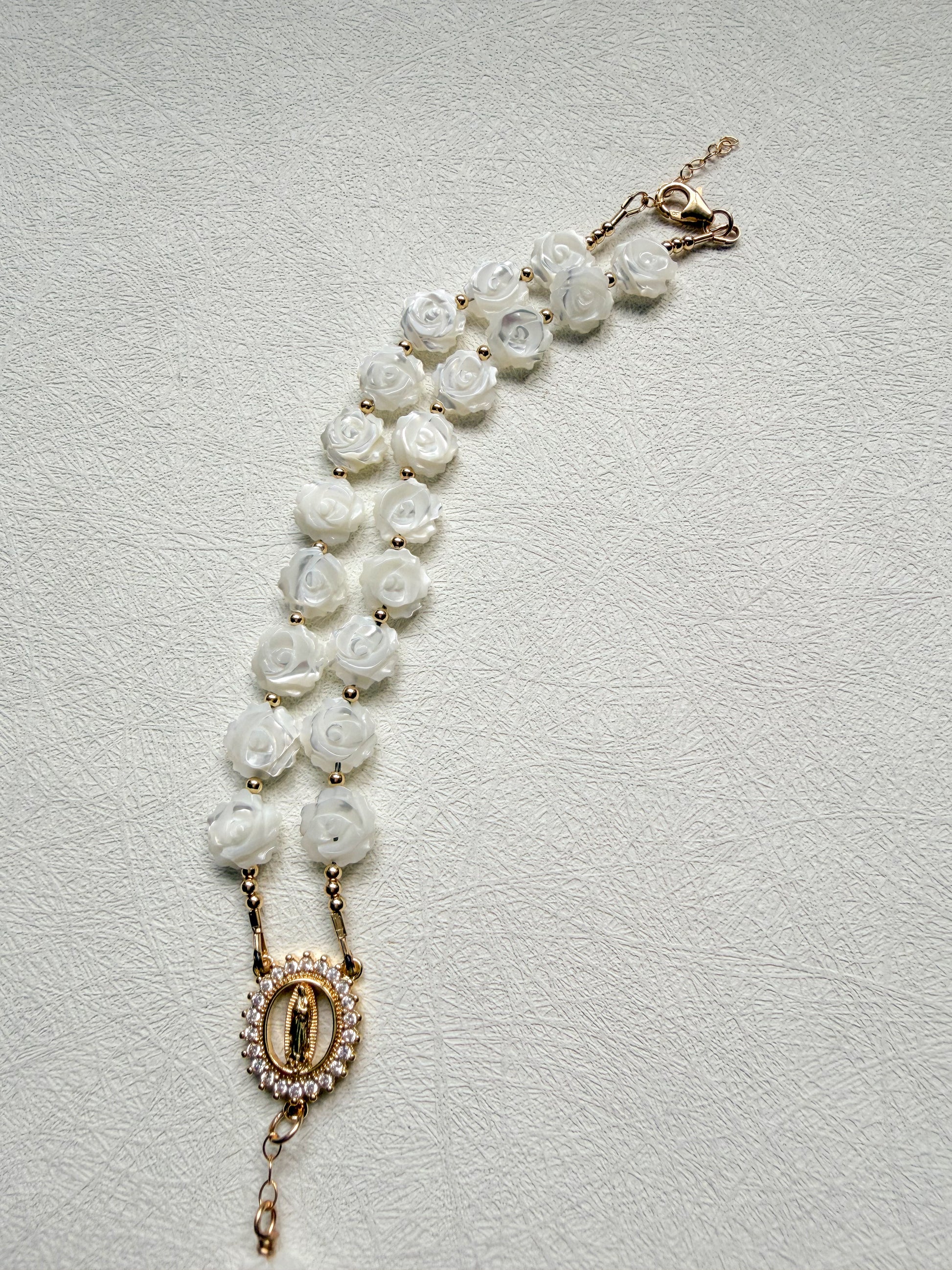 Heirloom Rose Car Rosary