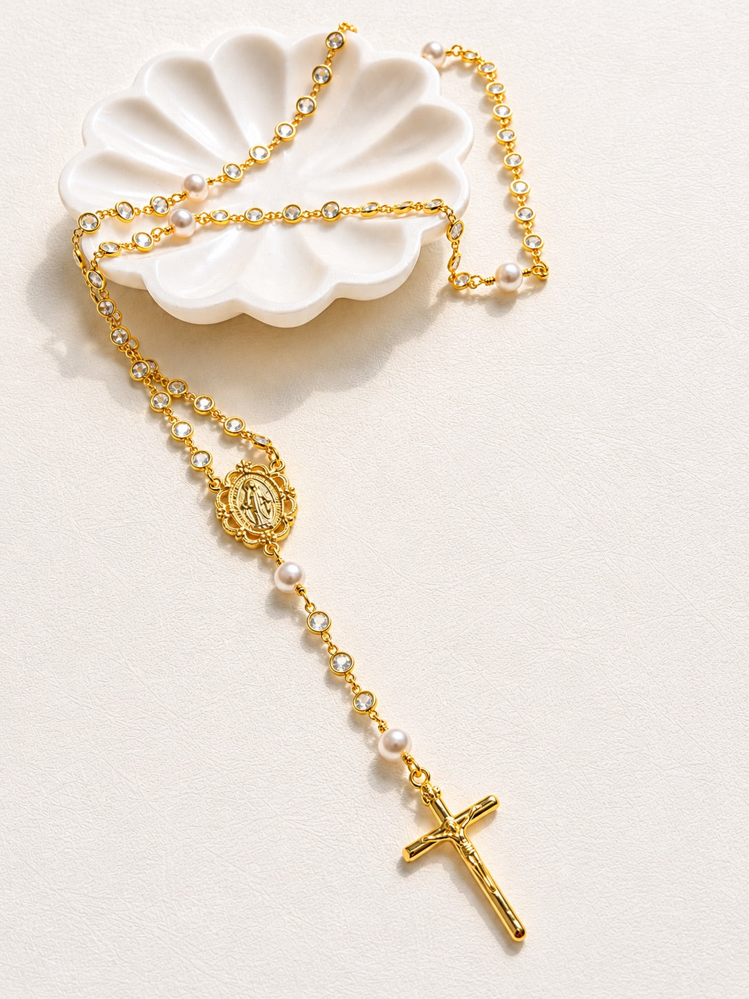 Georgina Gold Round Rosary