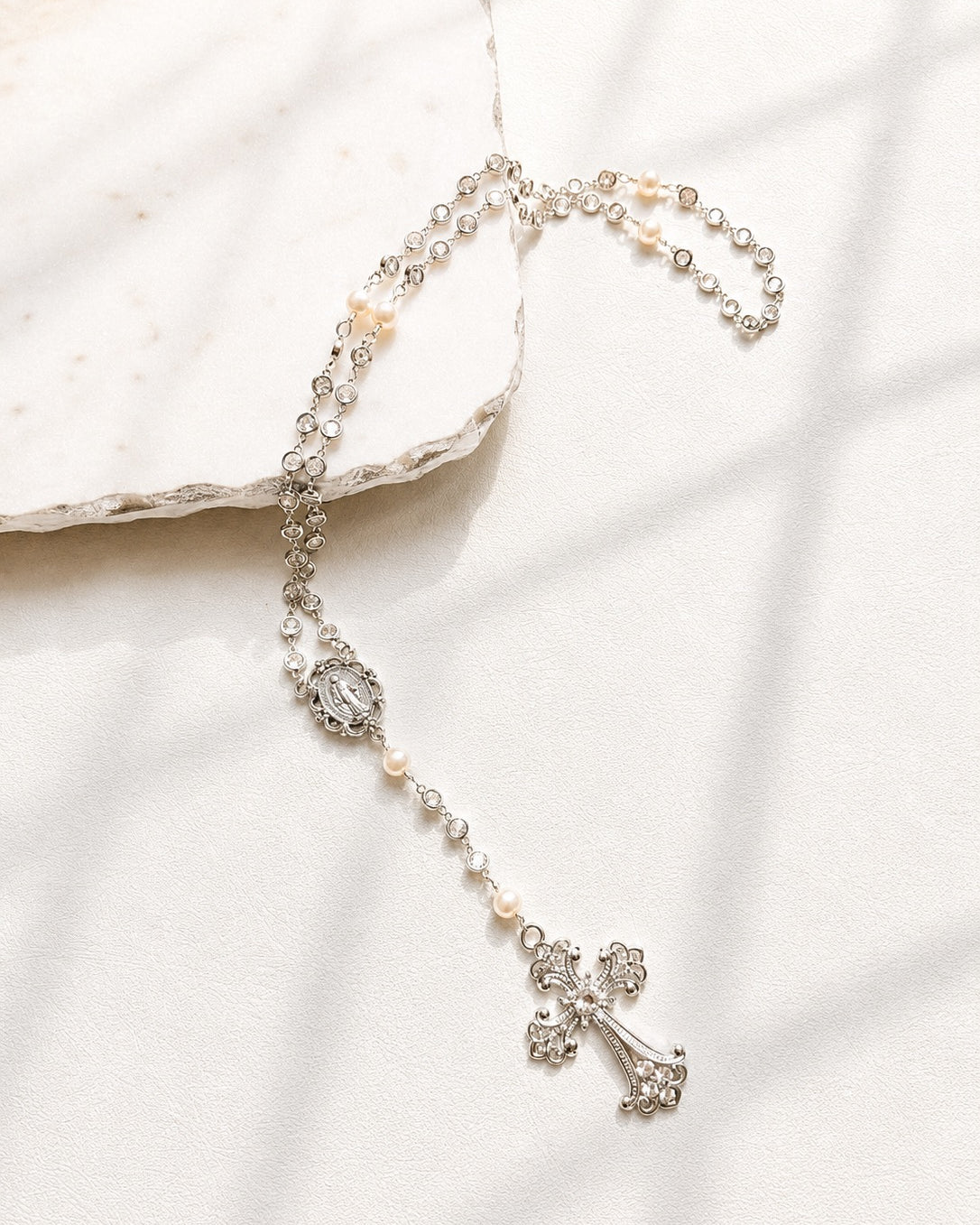 Georgina Silver Round Rosary