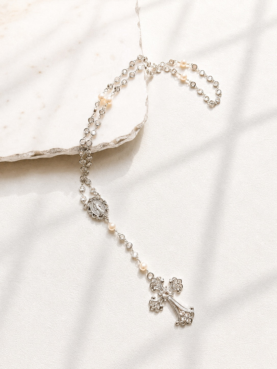 Georgina Silver Round Rosary