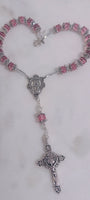 Car Rosary with Crowned Swarovski® Crystals