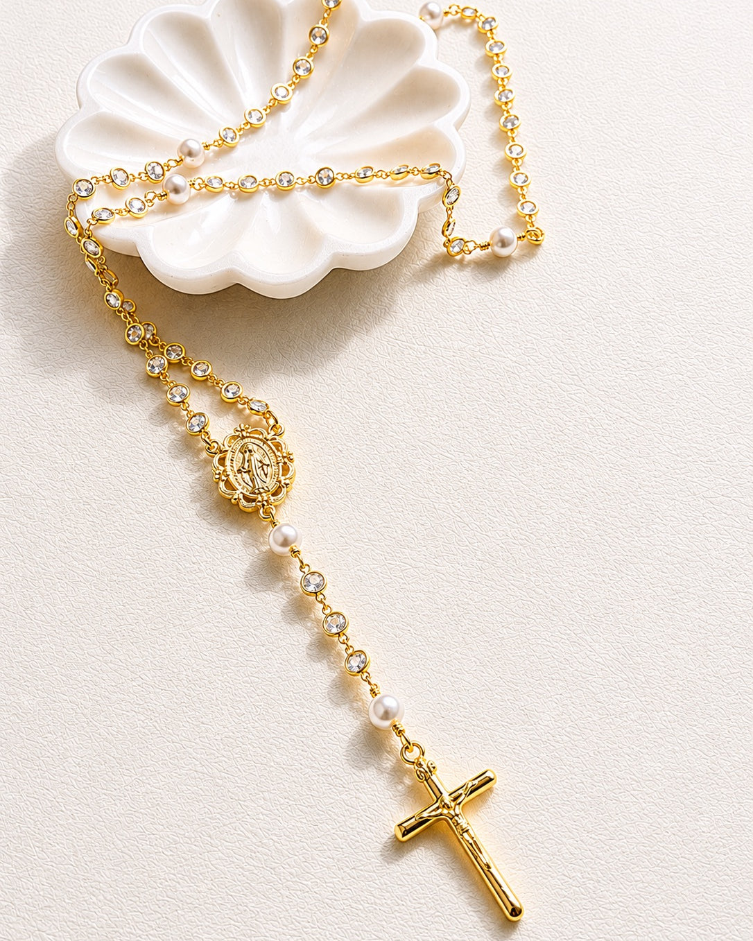 Georgina Gold Round Rosary
