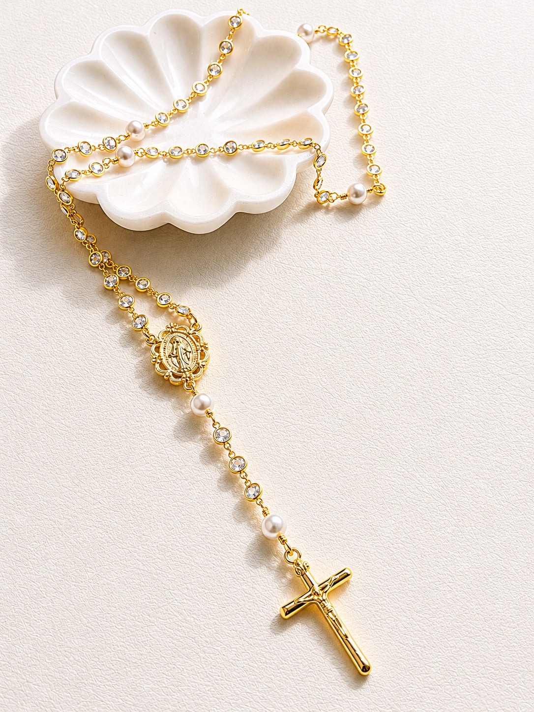 Georgina Gold Round Rosary