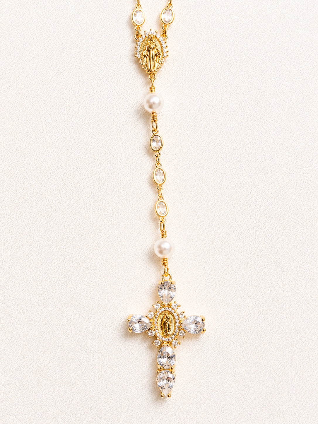 Georgina Gold Oval Rosary
