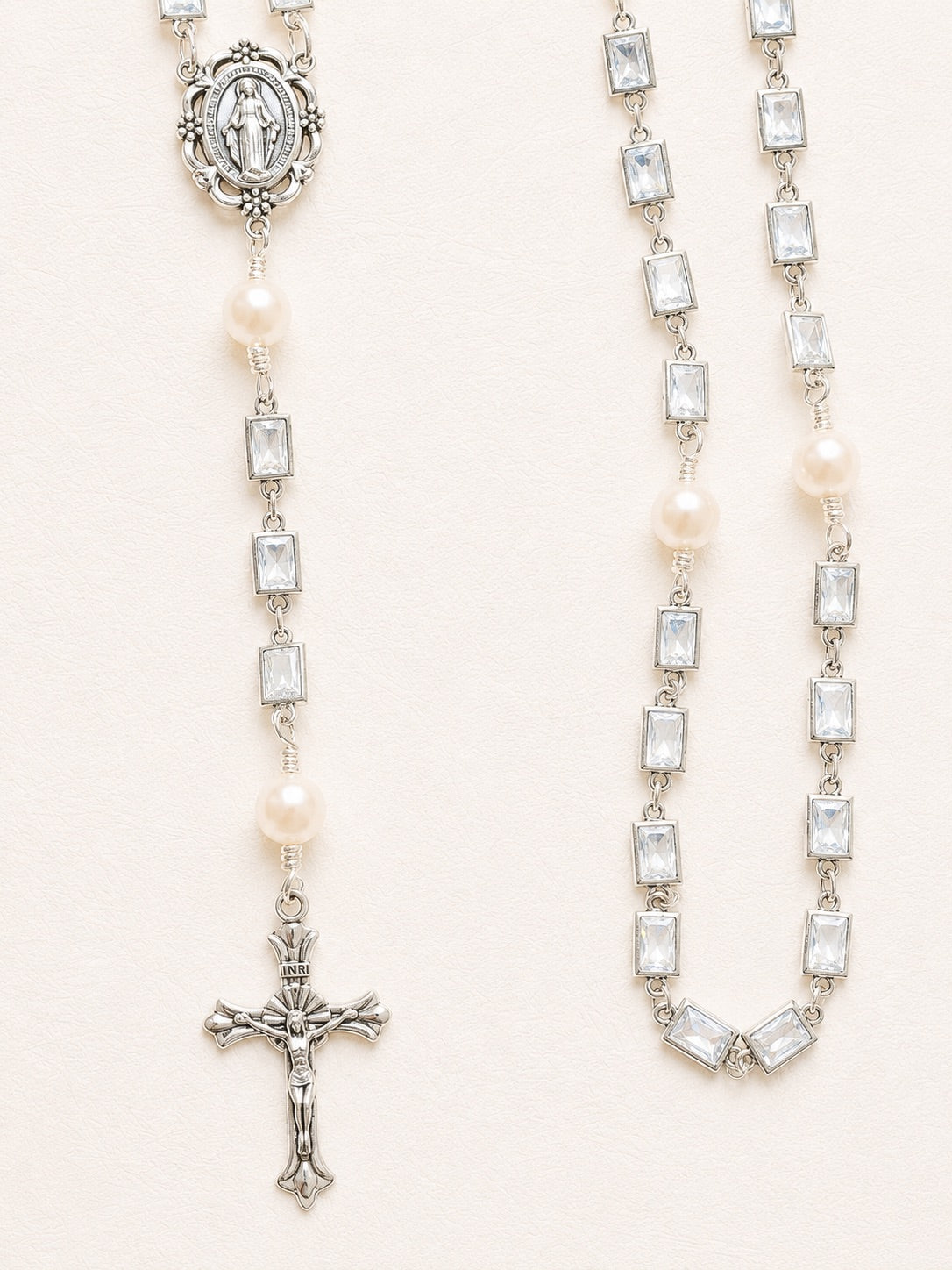 Georgina Silver Emerald Rosary