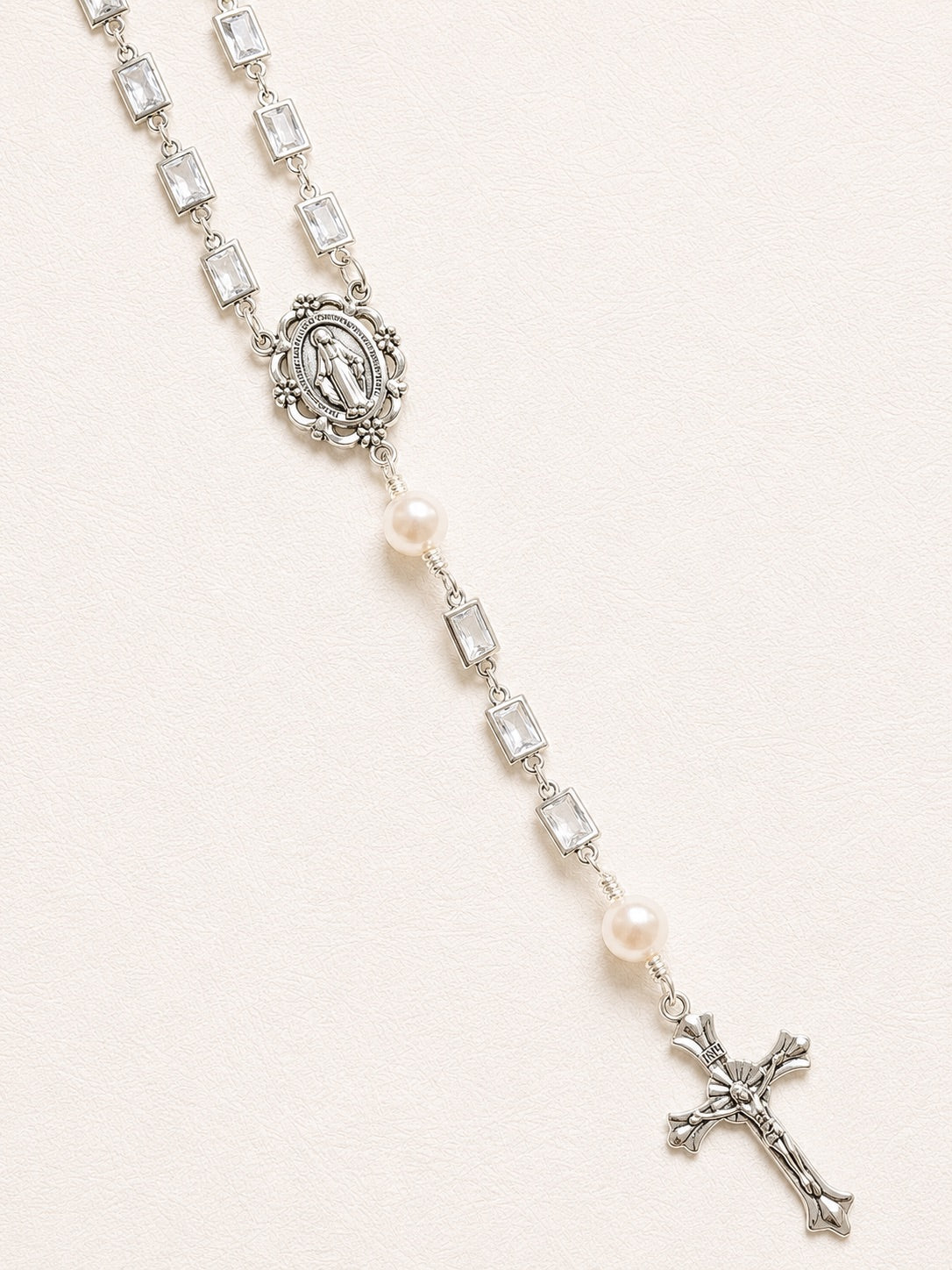 Georgina Silver Emerald Rosary