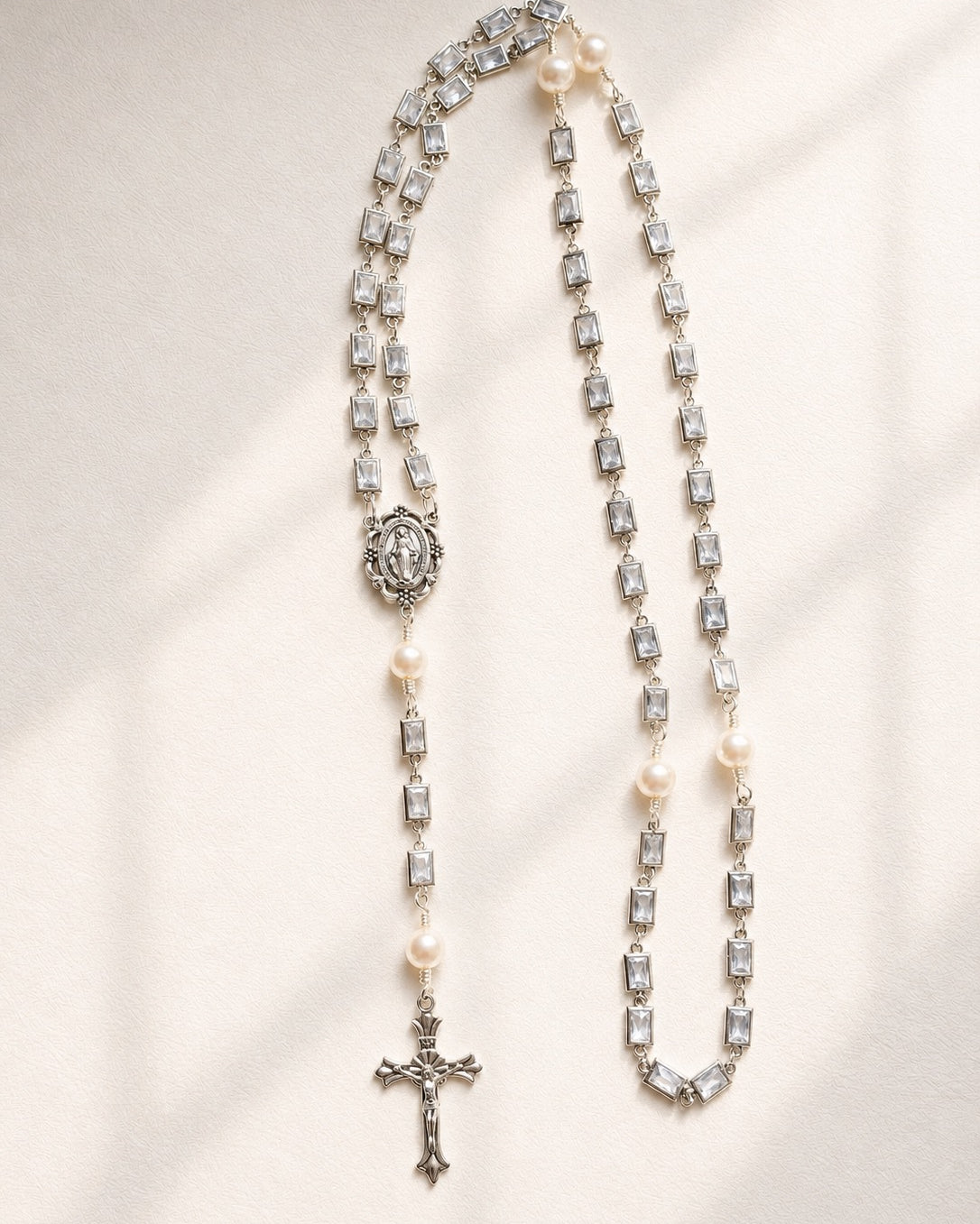 Georgina Silver Emerald Rosary