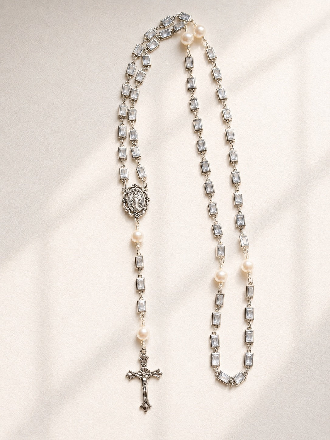 Georgina Silver Emerald Rosary