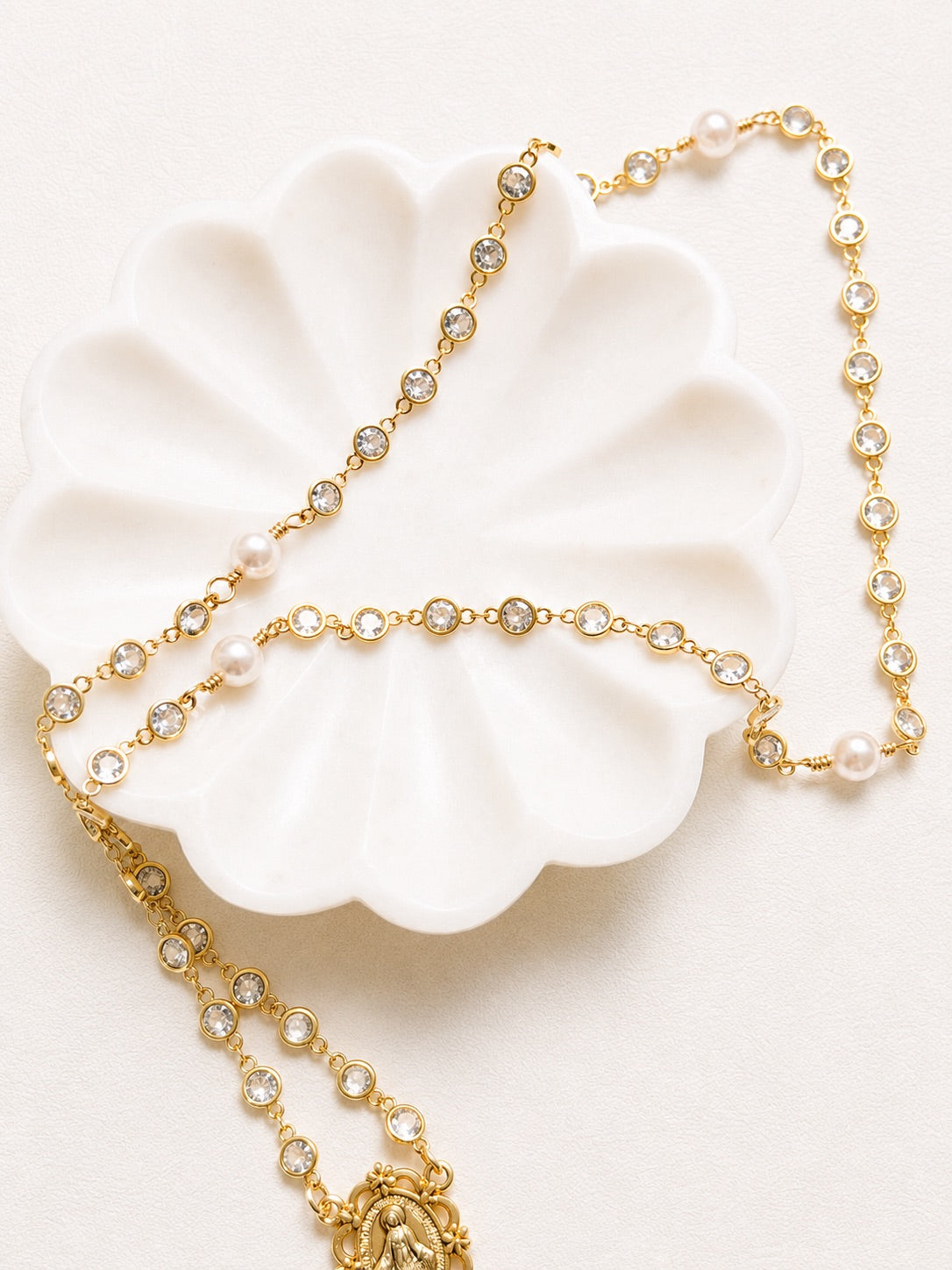 Georgina Gold Round Rosary