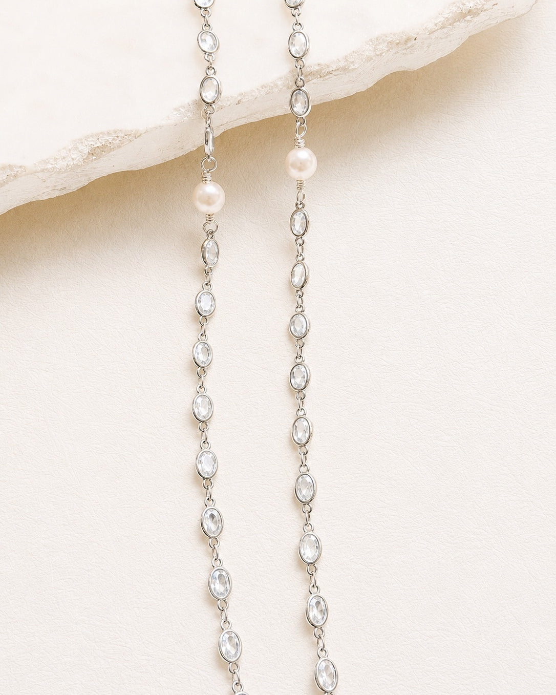 Georgina Silver Oval Rosary