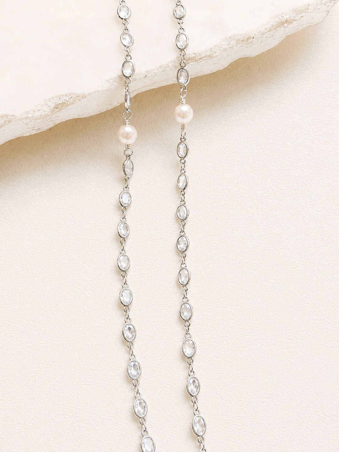 Georgina Silver Oval Rosary