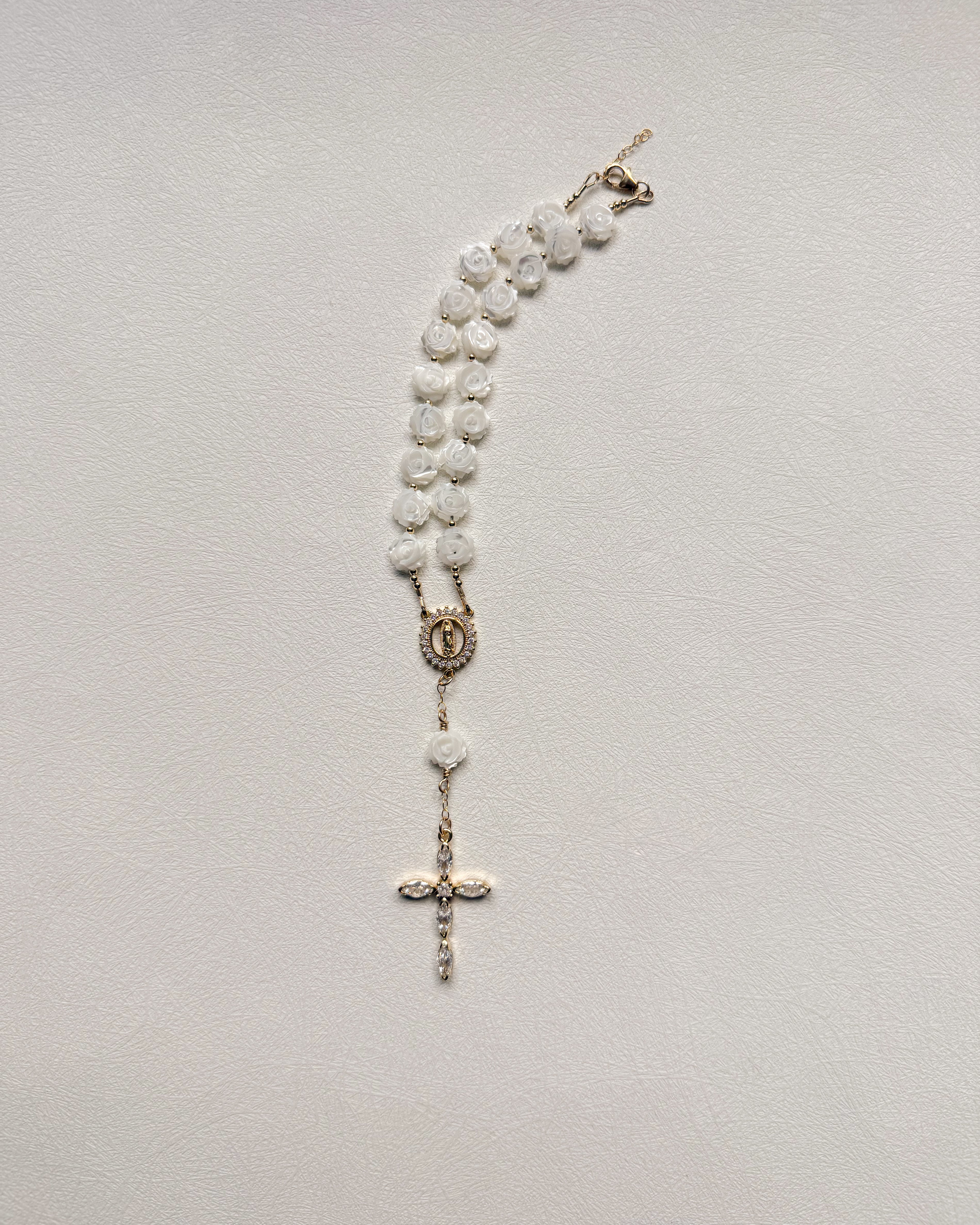 Heirloom Rose Car Rosary