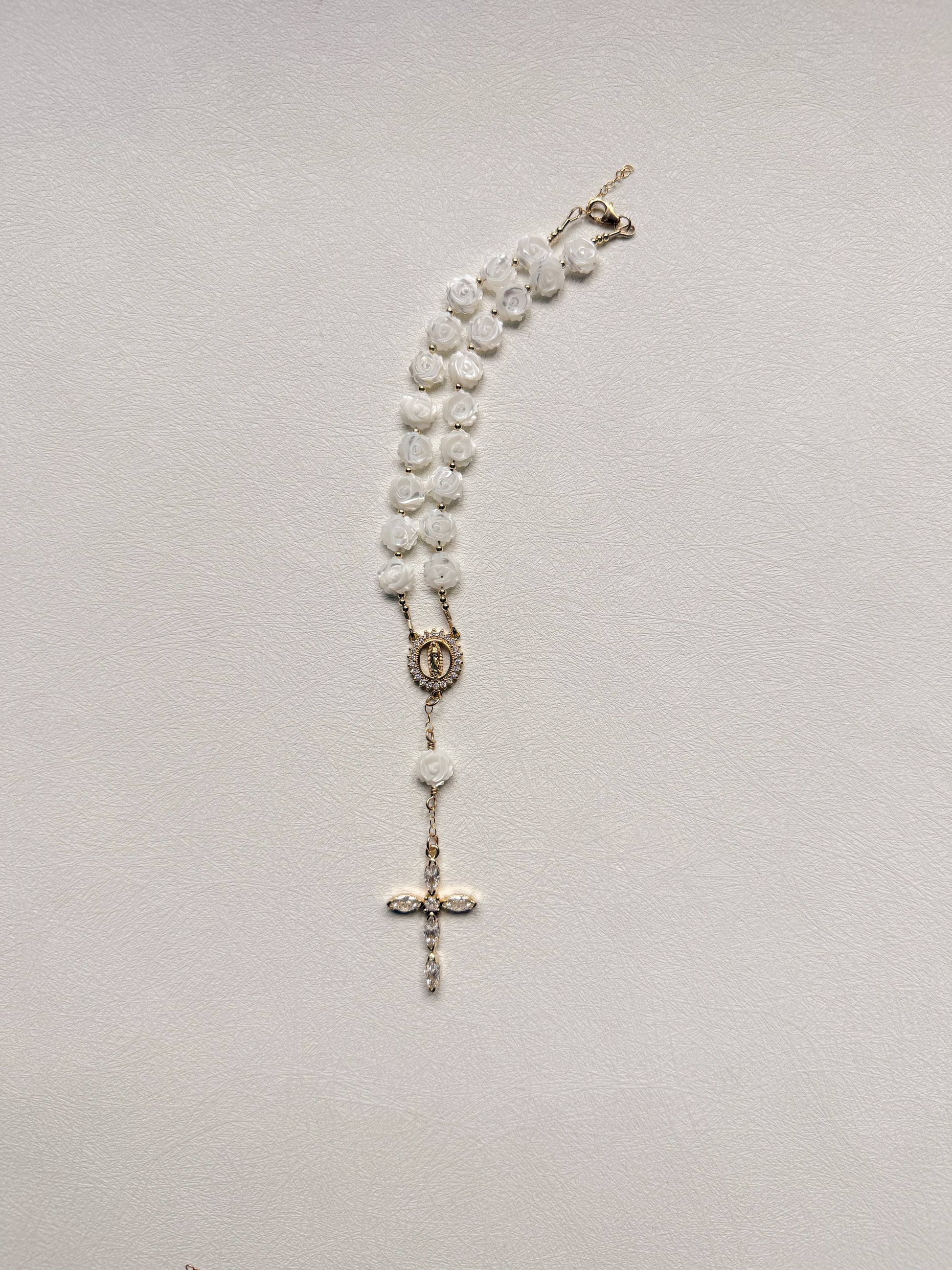 Heirloom Rose Car Rosary