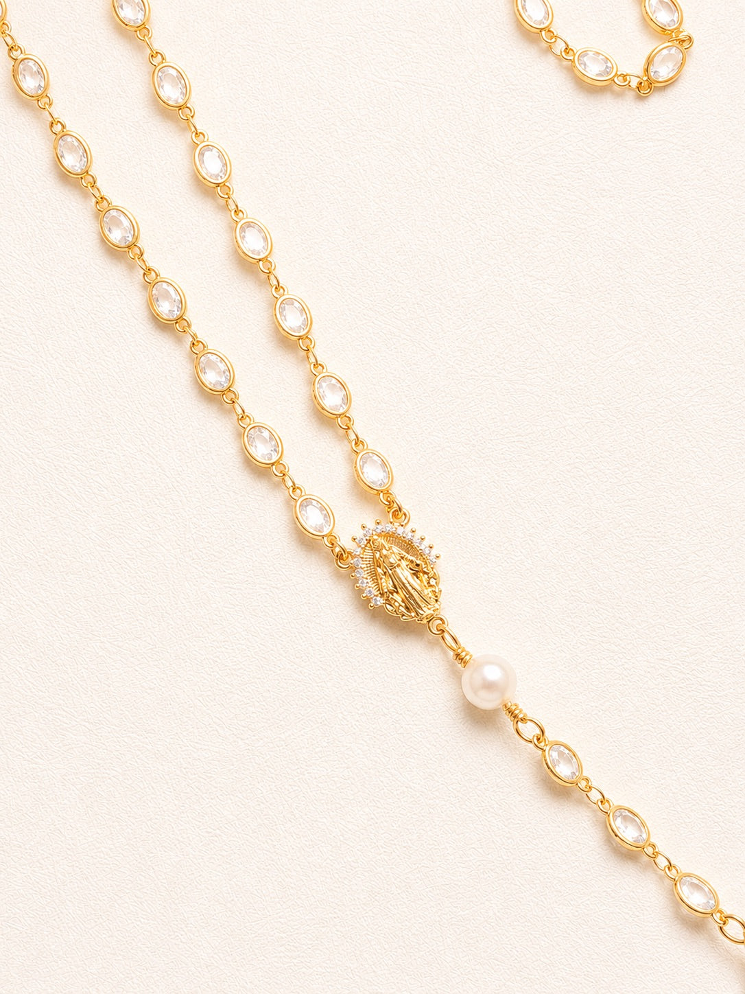 Georgina Gold Oval Rosary