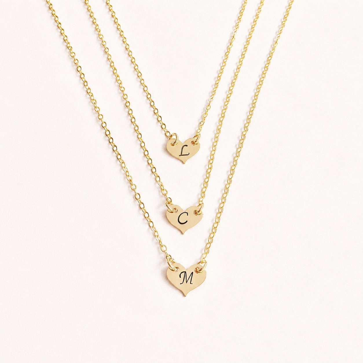 Heart Initial Necklace - Image 2