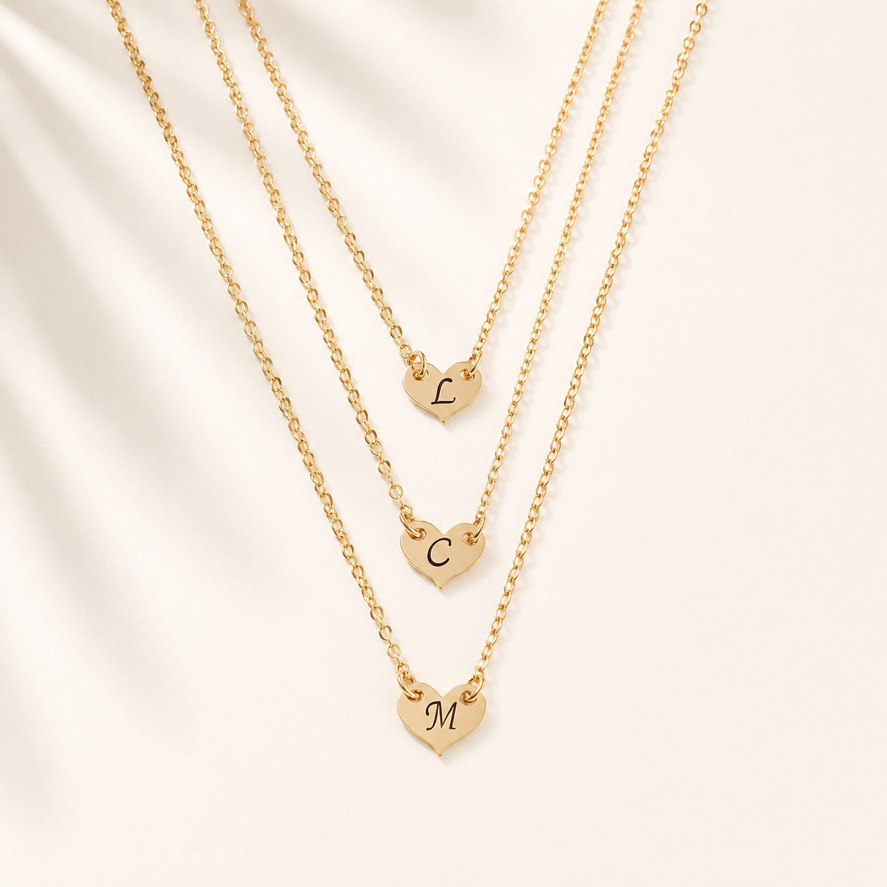 Heart Initial Necklace - Image 3