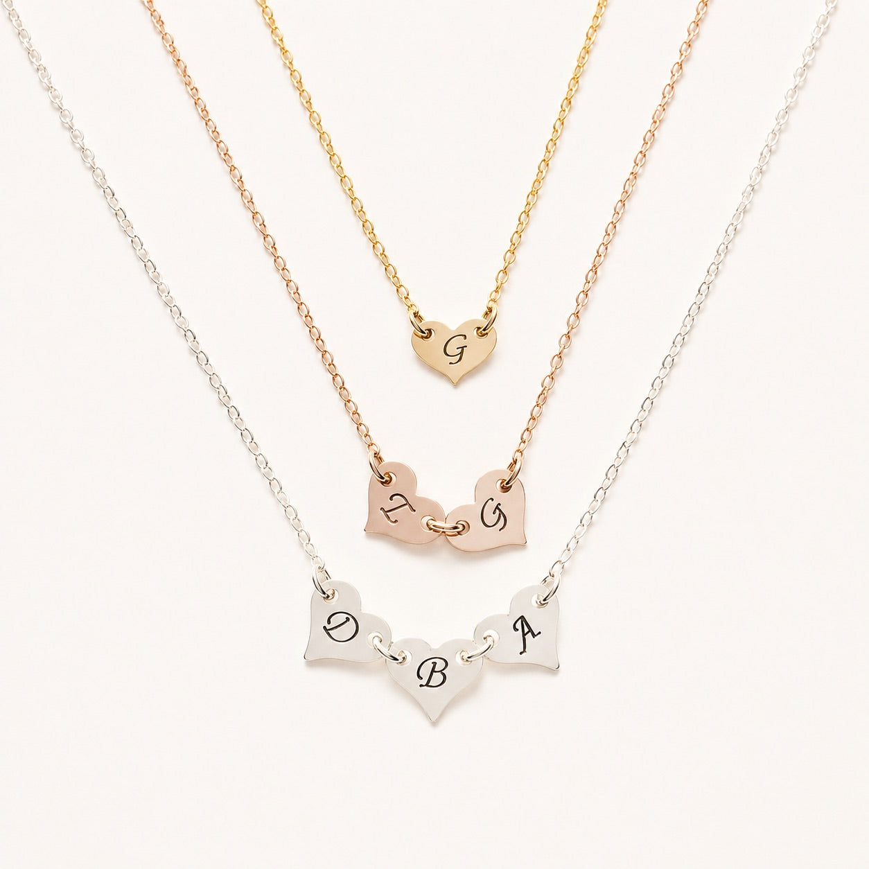 Heart Initial Necklace