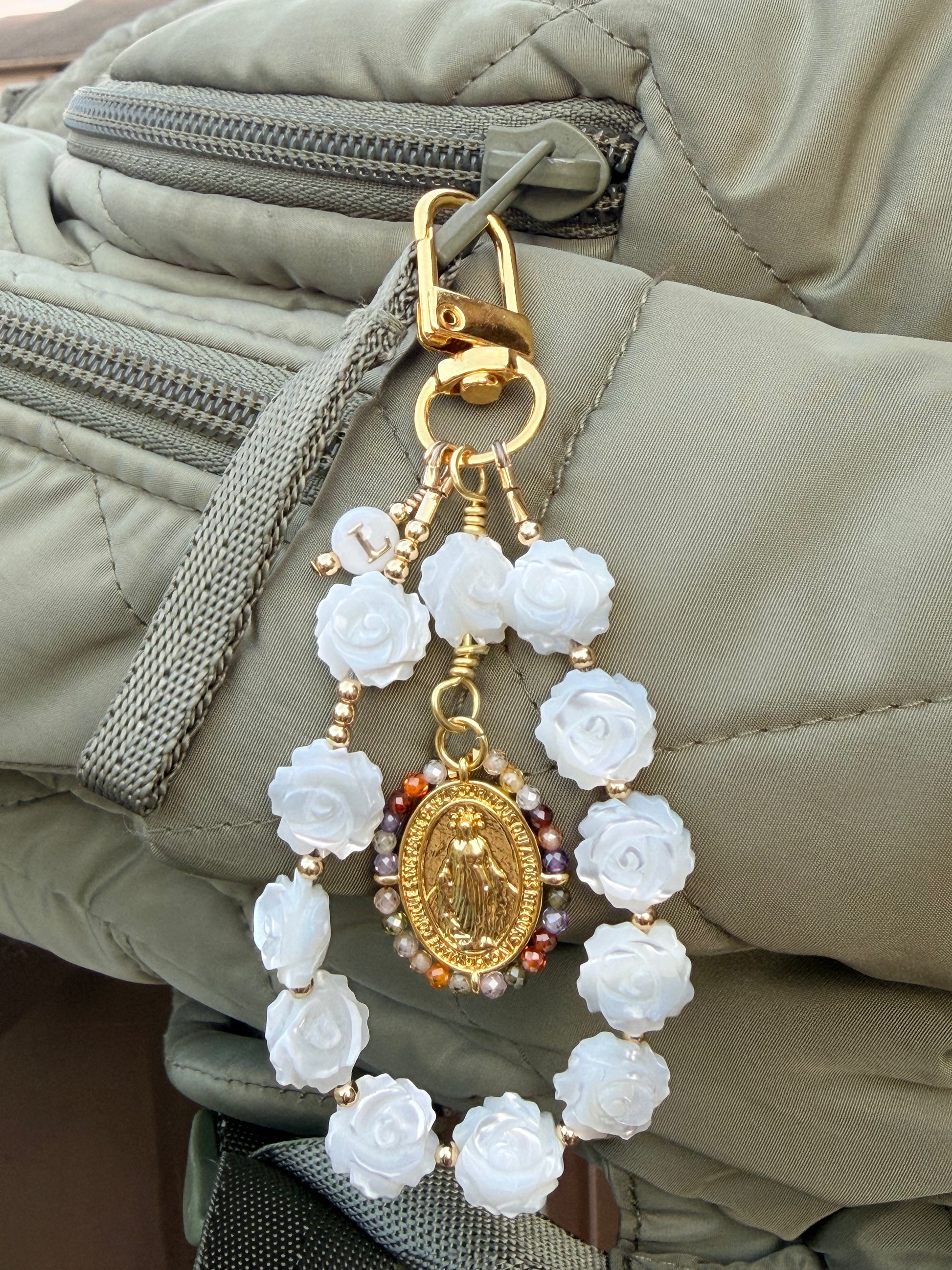 Heirloom Rose & Halo Mary Bag Clip