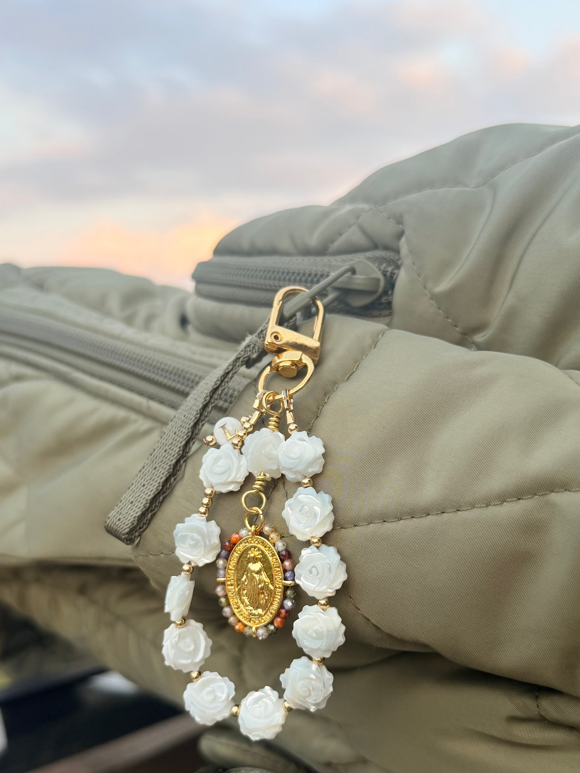 Heirloom Rose & Halo Mary Bag Clip