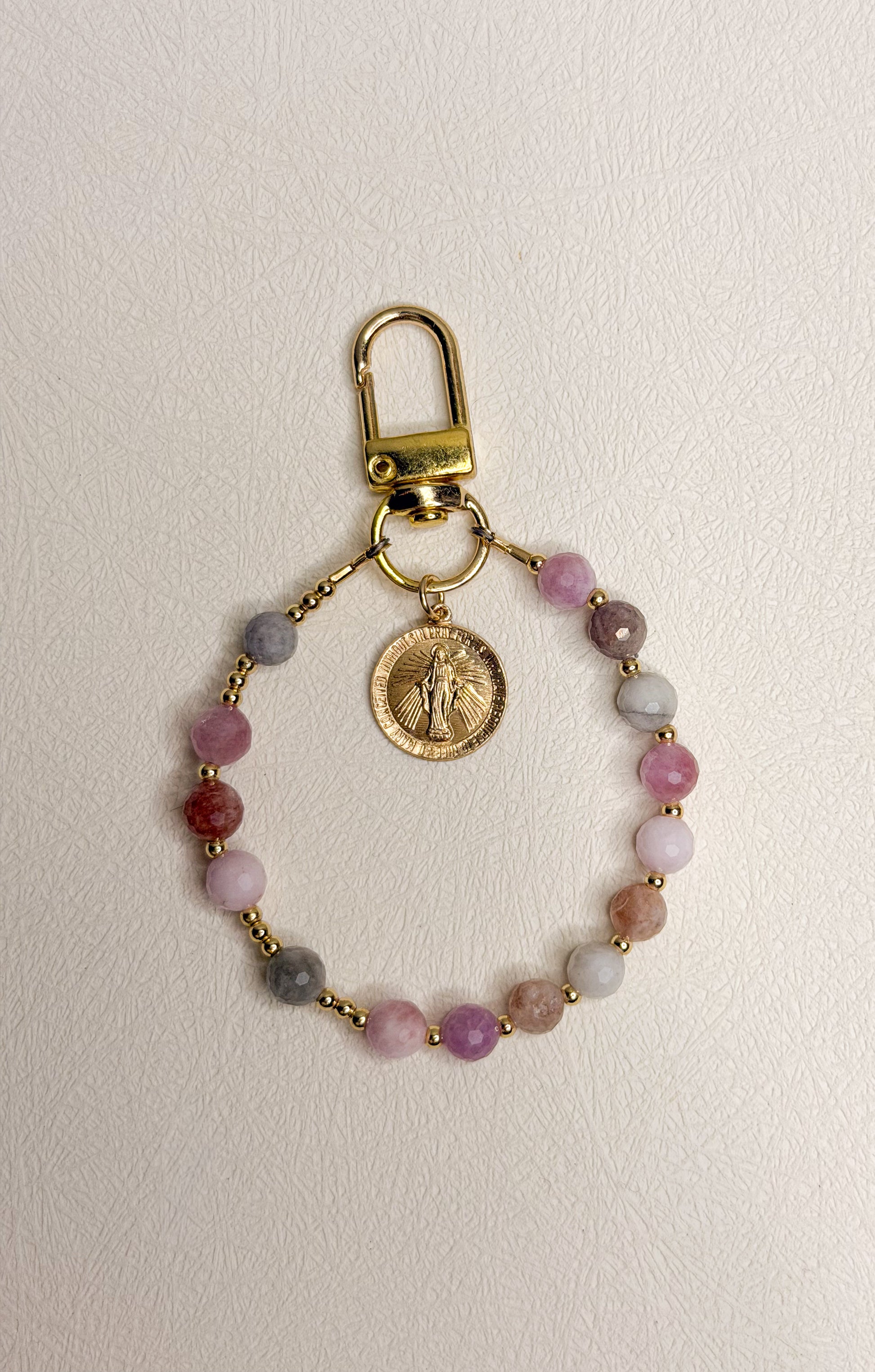 Desert Rose Virgin Mary Bag Clip
