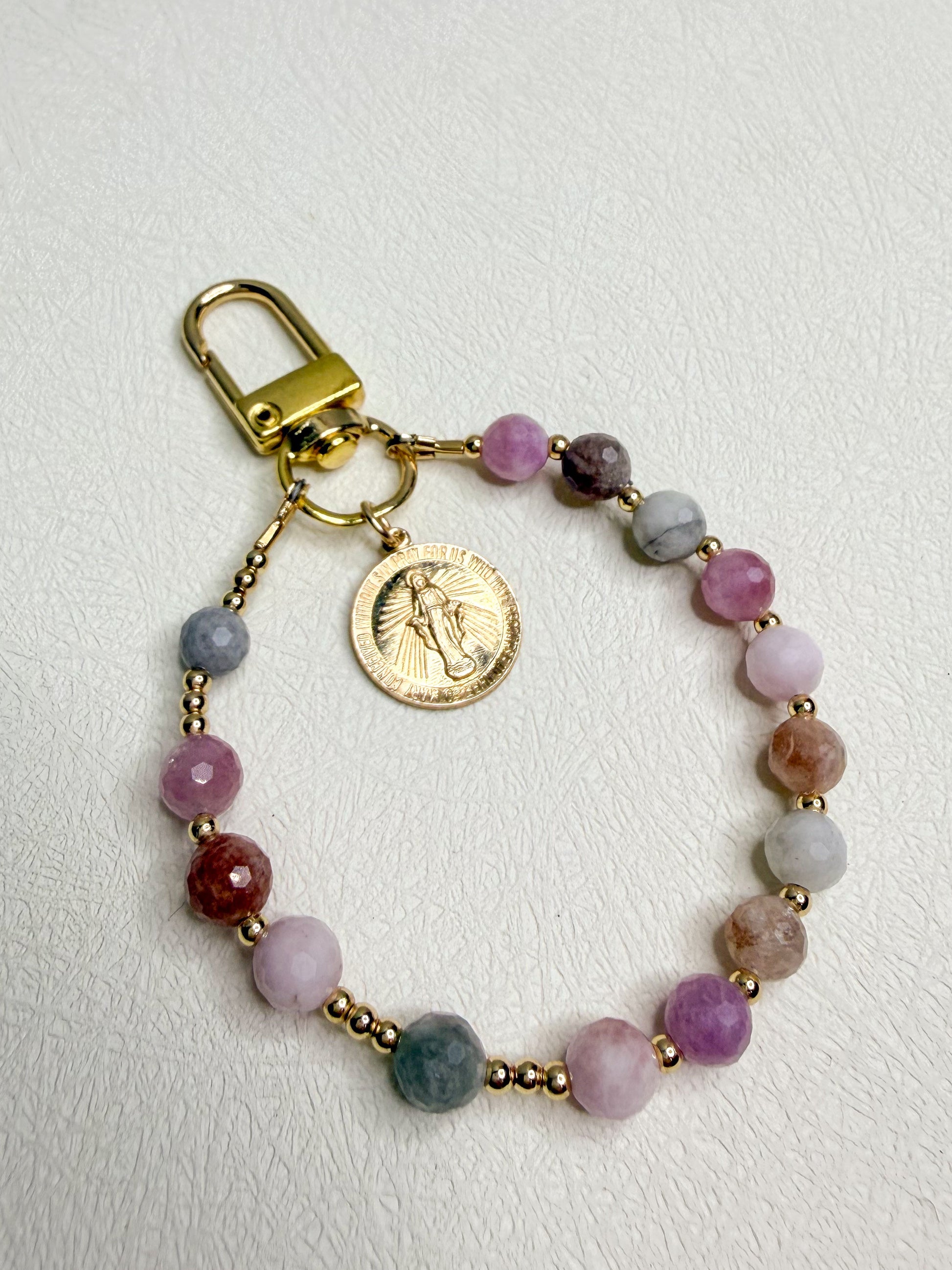 Desert Rose Virgin Mary Bag Clip