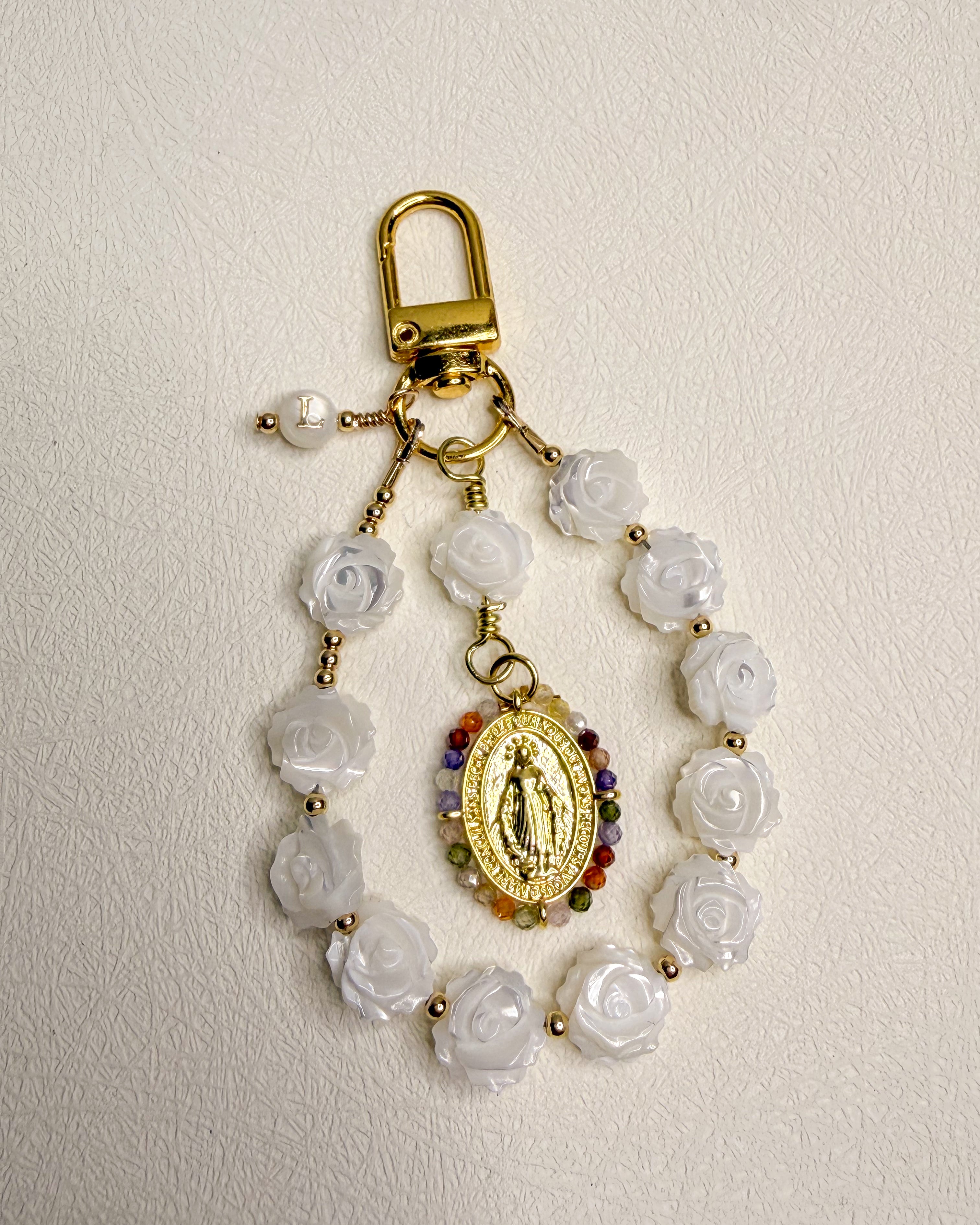 Heirloom Rose & Halo Mary Bag Clip
