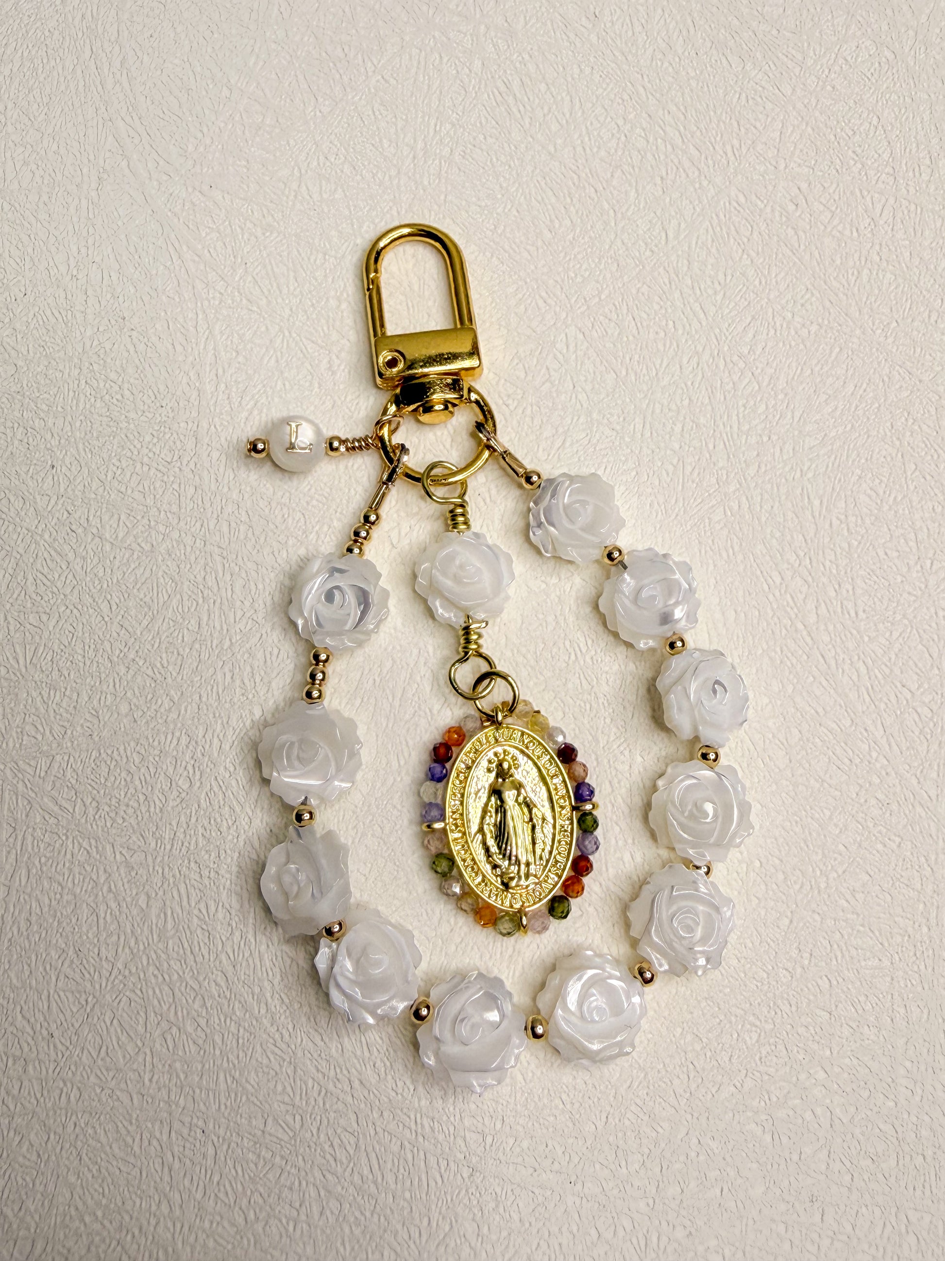 Heirloom Rose & Halo Mary Bag Clip