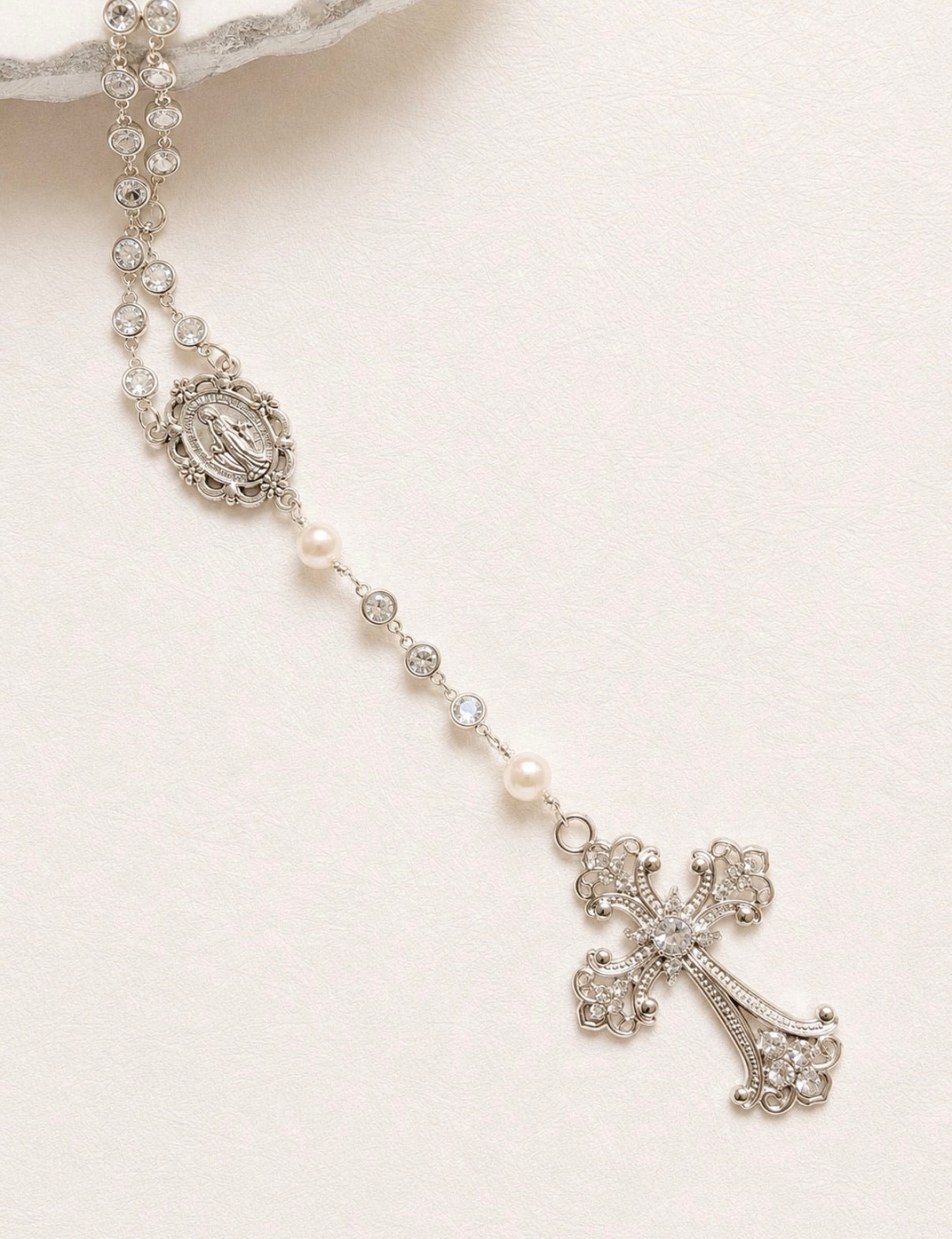 Georgina Silver Round Rosary